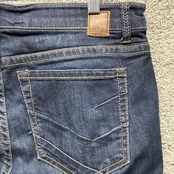 BKE Denim Payton Bootcut Jeans Womens 31x31.5 (33x31.5 Meas) Dark Wash Pockets - Picture 8 of 13